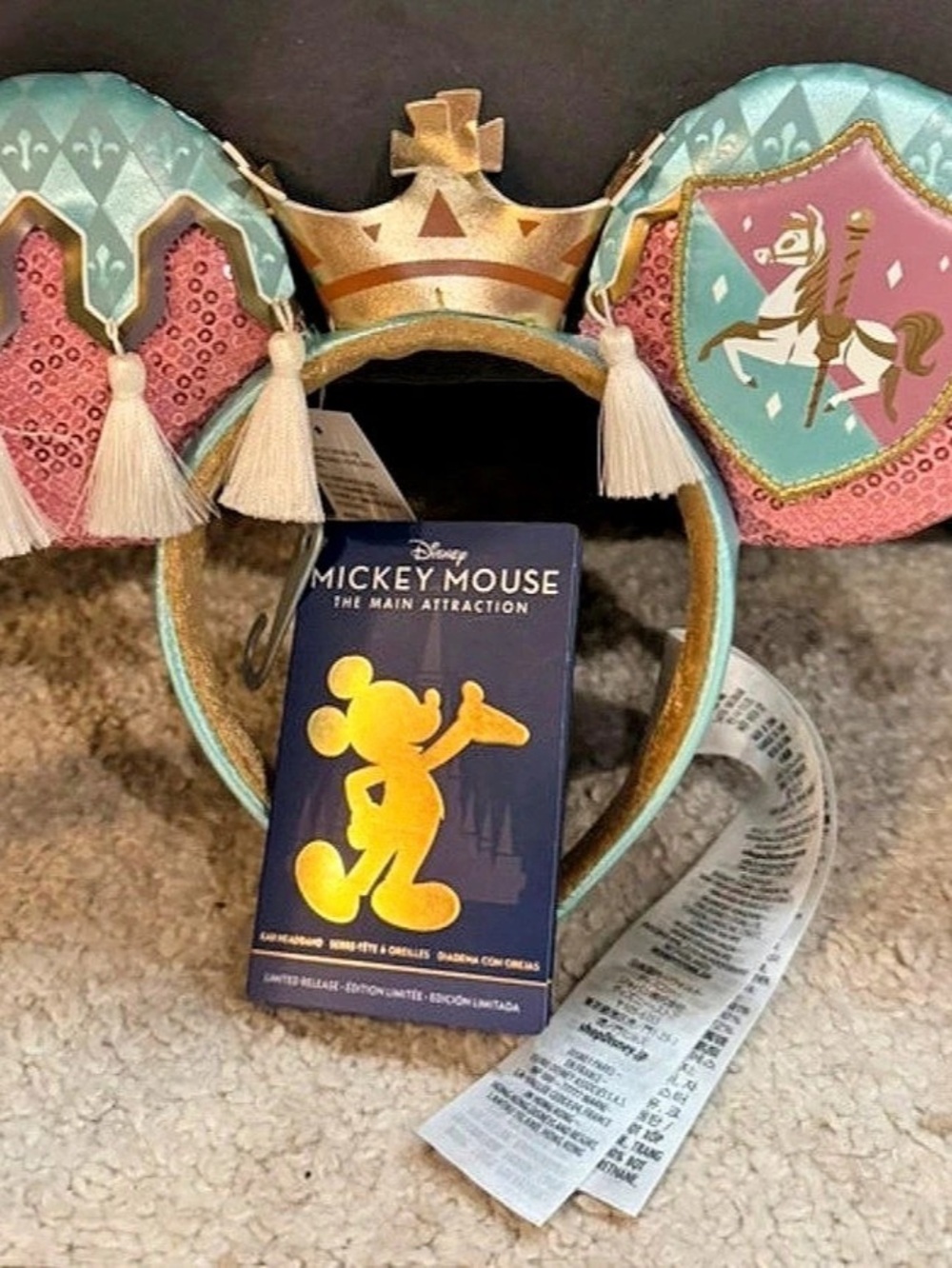 Disney Mickey Mouse: The Main Attraction Prince Charming Regal Carrousel Ear
